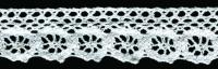 0007F белый кружево вязанное 28мм (намотка 20 ярдов = 18,3 метров)