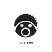 Пуговицы полиэстр CY 3235 18L-11мм,2 прок.цв.черный(уп.1000 шт)