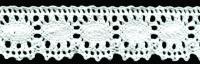 0066F белый кружево вязанное 30мм (намотка 20 ярдов = 18,3 метров)
