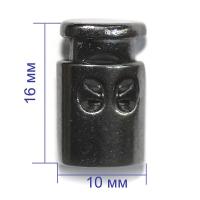 5037 черный никель Фиксатор металл 10х16мм (упаковка 200 штук)