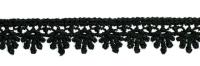 1062 черный Кружево вязанное 17мм (упаковка 15 ярдов = 13,7 метра)