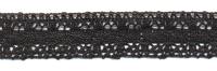 0063F черный кружево вязанное 25мм (намотка 20 ярдов = 18,3 метров)