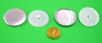 Заготовка для обтяжки пуговиц №60 (38 мм) пластик цв.Белые (уп 100шт)