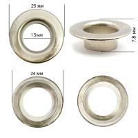 Люверсы сталь New Star №28 (_ 13мм, h 7,8мм) цв. никель уп. 1000шт