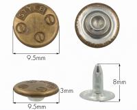 Хольнитен джинсовый плоский L7 9,5 мм (уп.2000 шт) цв. Антик1