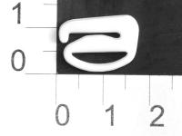 Розн.уп. Крючок для бюстгальтера Пластик 1209S белый  ш.12мм (уп.50 шт.)