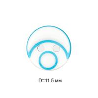 Пуговицы полиэстр CY 3235 18L-11мм,2 прок.цв.бирюзовый(уп.1000 шт)