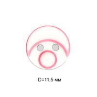 Пуговицы полиэстр CY 3235 18L-11мм,2 прок.цв.розовый(уп.1000 шт)