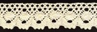 0001F бежевый кружево вязанное 47мм (намотка 20 ярдов = 18,3 метров)