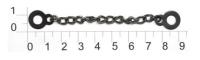 Вешалка-цепочка арт.0400-4101, 6,0*9,0*1,6*90мм, цв.черный никель (упаковка 1000 штук)	