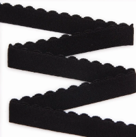 Резинка бретельная отделочная 10мм черная (МЛ175.010)