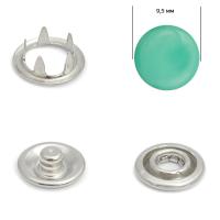 Кнопка рубашечная  (закрытая) 9,5 мм - эмаль 251/1440 шт., цв. бирюзовый (циан)