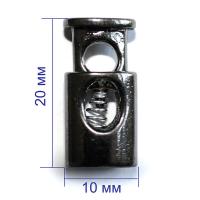 5039 черный никель Фиксатор металл 10х20мм (упаковка 400 штук)