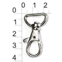 0014 никель Карабин металлический 16*40мм (упаковка 100 штук)