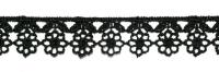 1113 черный Кружево вязанное 20мм (упаковка 15 ярдов = 13,7 метра)