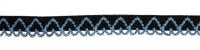 5369 черный/голубой резинка бельевая 11мм (намотка 144 ярда = 131,7 метра)