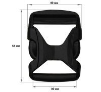 Фастекс (защелка-трезубец) FH-30 (30мм) цв.Черный РА1