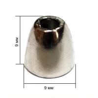 16646К никель концевик металл h=09мм (упаковка 500 штук)