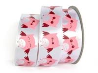 UT015-25-3001-077/088 Лента атласная с рисунком 25мм (рулон 20 ярдов = 18 метров)