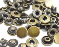 Розн.уп. Кнопка Альфа 15мм НЕРЖ. цв. Антик (уп. 20 шт)