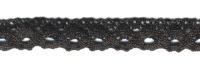0079F черный кружево вязанное 12мм (намотка 20 ярдов = 18,3 метров)