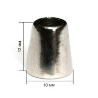 16639К никель концевик металл h=12мм (упаковка 500 штук)