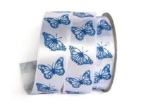 UT011-25-3001-161 Лента атласная с рисунком 25мм (рулон 20 ярдов = 18 метров)