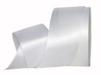 БЕЛЫЙ 50мм Лента атласная ДВУХСТОРОННЯЯ (рулон 36 ярдов = 32,9 метров)