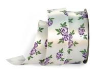 UT021-25-3002-119/145 Лента атласная с рисунком 25мм (рулон 20 ярдов = 18 метров)