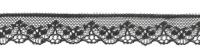 325-1 черный кружево-капрон 15мм (намотка 27,4 метров)