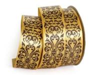 UT019-25-3021-139 Лента атласная с рисунком 25мм (рулон 20 ярдов = 18 метров)