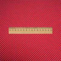 Ткань Кашибо горох 0,1см красный/белый арт. 5053