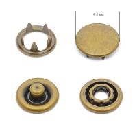 Кнопка рубашечная  (закрытая) 9,5 мм   цв. антик уп.1440шт.NewStar