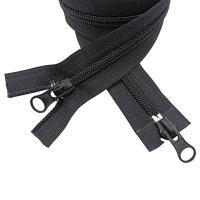 Молния спиральная(Витая) Т7 120см, 2замка  цв.322 черная ( уп.50 шт.)3