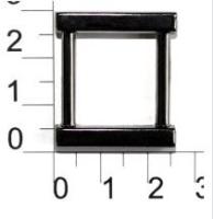 5451К черный никель пряжка металическая 