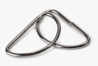 Полукольцо металлическое 40 мм х 2,2 мм цв. Никель (уп.500 шт.)