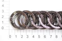 UX 016С цепь алюминий цв. black nickel (упаковка 10 метров)