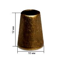 16639К антик концевик металл h=12мм (упаковка 500 штук)