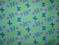 Ткань курточная детская  Дьюспо 240T WR PU цв.Butterfly бл. бирюза 14-4811