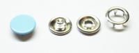 Розн.уп. Кнопка с крышкой  9,5 мм рубашечная цв. Голубой 198 (уп 50 шт.)