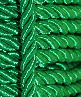 Шнур витой 8мм 0371-6210 (50м) цв. золото зеленый 174