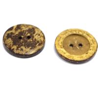 Пуговицы кокос  CY 0219 24L-15мм2 прок.цв. Натуральный(уп.1000 шт)