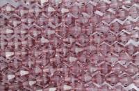 Бусины пластик прозрачные на нитях 08x08мм (упаковка =12 нитей = 420 бусин)654