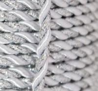 серебро белый Шнур витой 2-хцветный 4мм 0371-6028 (упаковка 50 метров)