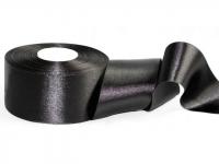 черный 50мм Лента атласная МН 2-Х СТОРОННЯЯ (рулон 36 ярдов = 32,9 метров)