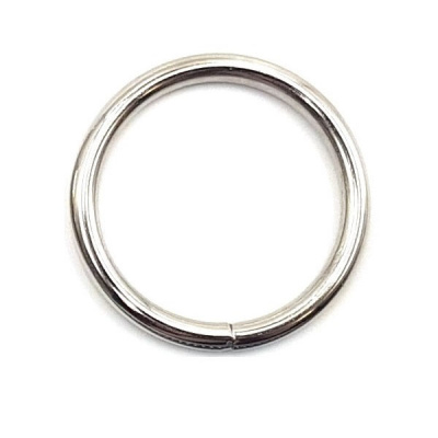 Кольцо металл 25 мм х 3 мм Цв.Никель ( 500шт.)