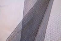 Сетка CHAN-220, мягкая (фатин), 100%-Нейлон, 12 г/м2, ш.160см, 19-4005 - черная