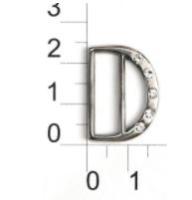 9924К никель со стразами пряжка металлическая 