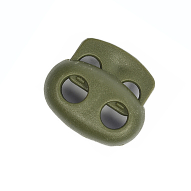 Фиксатор для шнура 2 отверстия Овал 103-М (27002-СМ) цв.Хаки