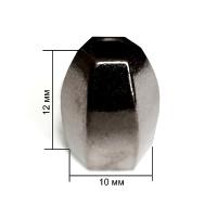 16641К черный никель концевик металл h=12мм (упаковка 500 штук)